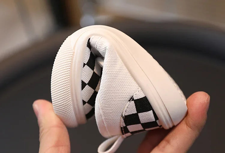 Canvas Skate-Style Barefoot Sneaker - Mustard Yellow and White