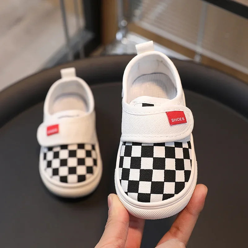 Canvas Skate-Style Barefoot Sneaker - Mustard Yellow and White