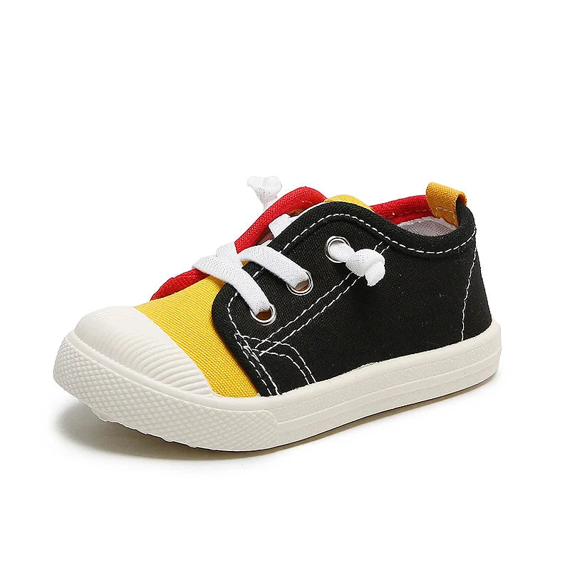 Multicoloured Lace-up Barefoot Canvas Sneaker