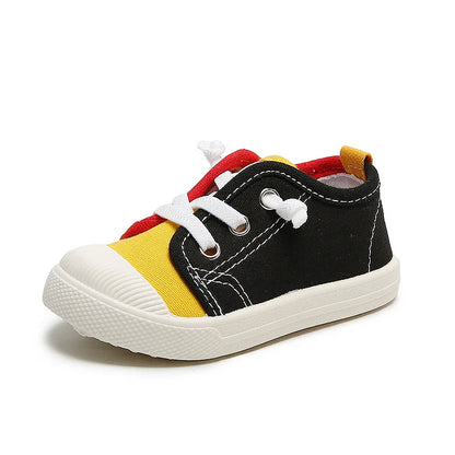 Multicoloured Lace-up Barefoot Canvas Sneaker