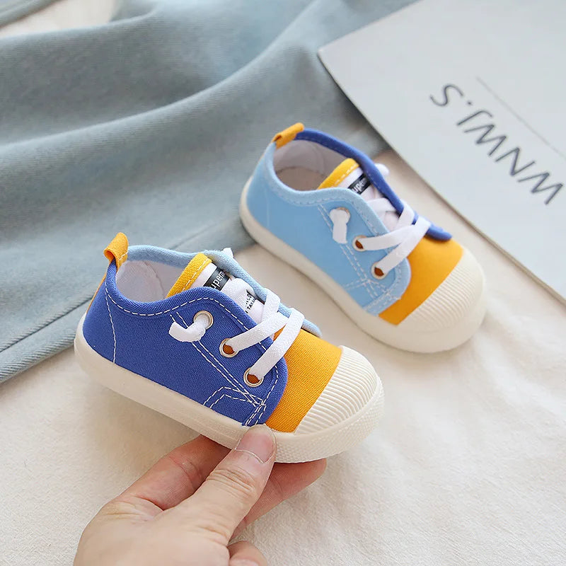 Multicoloured Lace-up Barefoot Canvas Sneaker