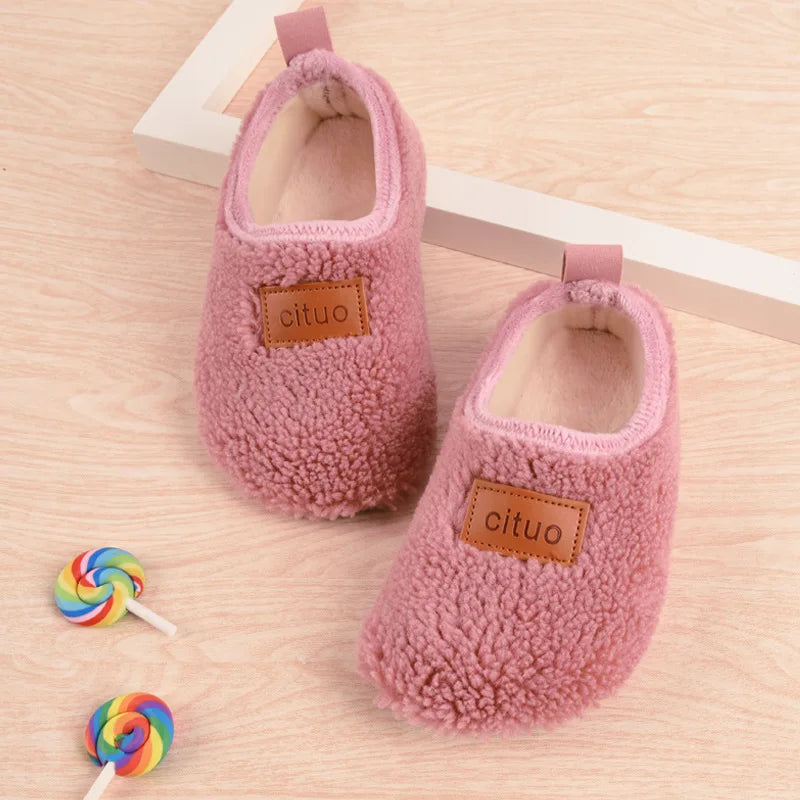 Plush Barefoot Slippers - Pink
