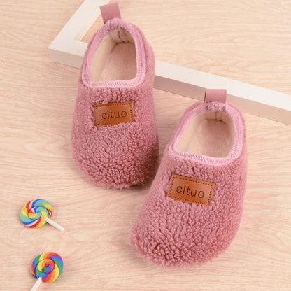 Plush Barefoot Slippers - Pink